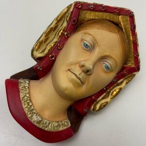Bossons England 1986 discontinued Catherine of Aragon Chalkware bust